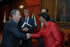 El Presidente de la República, Álvaro Uribe Vélez, saluda a la Alta Comisionada de las Naciones Unidas para los Derechos Humanos, Navanethem Pillay, quien visita el país por primera vez. Durante el encuentro hablaron del compromiso de Colombia en el respeto de los derechos humanos. 