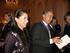 La señora Lina Moreno de Uribe acompañó al Presidente Álvaro Uribe Vélez a la ceremonia en la cual el Jefe de Estado colombiano recibió, de manos del Mandatario estadounidense, George Bush, la Medalla de la Libertad. 