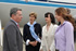 Las Embajadoras de Colombia en Washington y ante las Naciones Unidas, Carolina Barco y Claudia Blum, recibieron este jueves 11 de junio al Presidente de la República, Álvaro Uribe Vélez, en el Aeropuerto de Providence, Rhode Island, Estados Unidos, tras concluir una agenda de dos días en Canadá. 