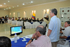 El Presidente Álvaro Uribe Vélez presidió hoy en Barrancabermeja un Consejo de Seguridad, para evaluar la situación de orden público en la región. A su lado, el Gobernador de Santander, Horacio Serpa, y el Ministro de Defensa, Gabriel Silva Luján.