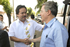 El Gobernador de Norte de Santander, William Villamizar, da la bienvenida al Presidente Uribe, a su llegada al colegio El Carmen Teresiano, de la ciudad de Cúcuta, donde se desarrolló el Consejo Comunal de Gobierno 257.