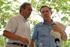 El Gobernador de Antioquia, Luis Alfredo Ramos, dialoga con el Presidente Álvaro Uribe Vélez al inicio del Consejo Comunal número 250, que se cumplió este sábado en las instalaciones del ‘Parque de los Encuentros’, del municipio de Apartadó.
