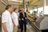 Luego de inaugurar la Planta de Almidones de Sucre, este sábado en Corozal, el Presidente Álvaro Uribe recorrió las instalaciones de la empresa, acompañado por el representante de la Fábrica de Máquinas Industriales de Brasil, Wiland Schurt.