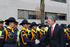 El Presidente Álvaro Uribe Vélez saluda a los niños integrantes del grupo de Carabineritos de la Policía Nacional, quienes también participaron en el evento de despedida que la institución ofreció al Mandatario en su sede central ubicada en Bogotá.