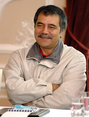 El ministro de Transporte, Andrés Uriel Gallego durante el Consejo de Ministros Públicos 2006. Foto: Fernando Ruiz Nieto - SNE